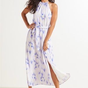 Cloth & Stone Evereve Side Slit Halter Maxi Dress